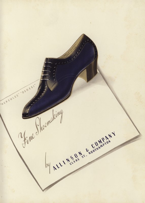 Anúncio de sapato feminino, década de 1930 de English School
