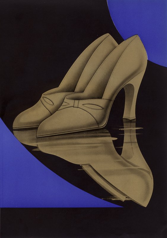 Anúncio de sapato feminino, década de 1930 de English School