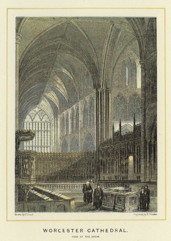 Catedral de Worcester, vista do coro de English School