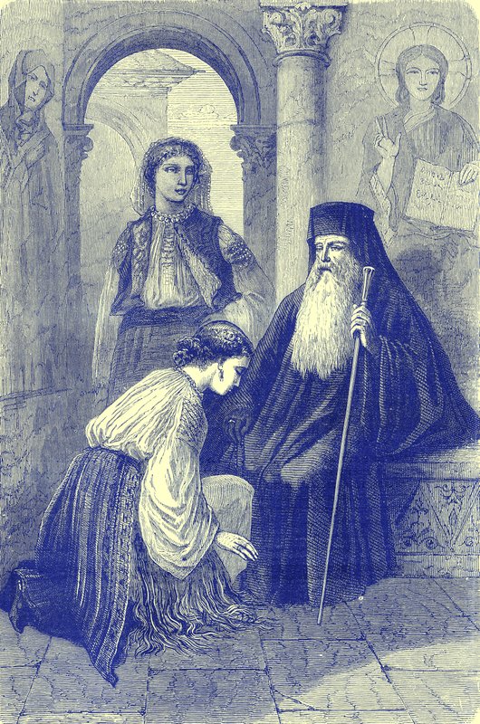 Adoração na Romênia, ilustração da Illustrated Travels, editada por HW Bates, publicada em 1880 (imagem digital aprimorada) de English School
