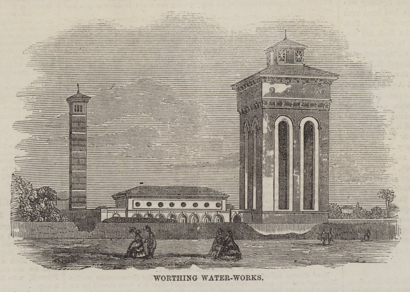 Worthing Water-Works (gravura) de English School