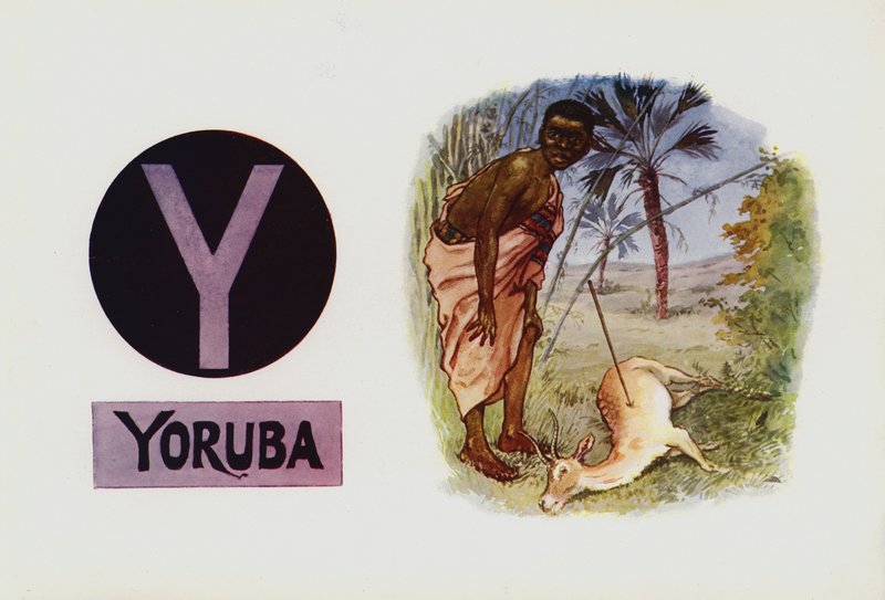 Y, Yoruba (litografia a cores) de English School