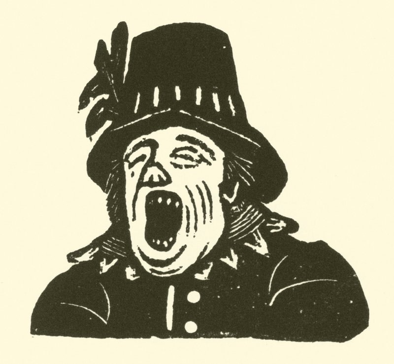 Bocejo (xilogravura) de English School