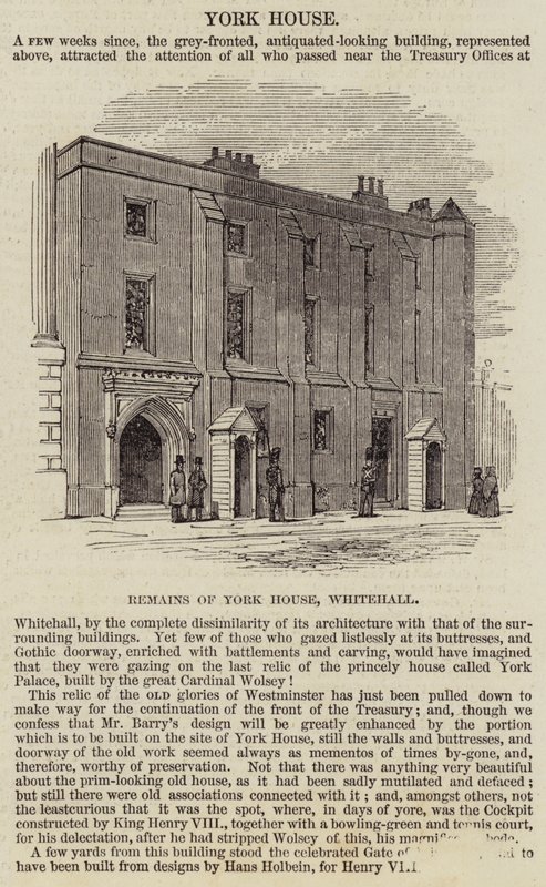 Casa York, Whitehall (gravura) de English School