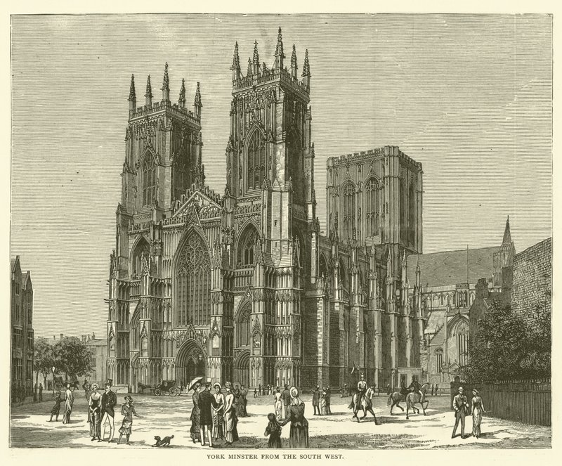 York Minster do Sudoeste (gravura) de English School