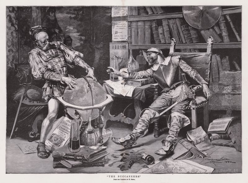 "The Buccaneers" (gravura) de Enrique Serra