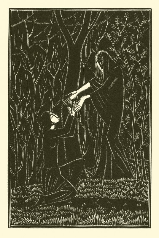 A Morte e a Dama (lito) de Eric Gill