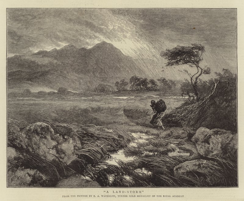 Uma tempestade terrestre de Ernest Albert Waterlow