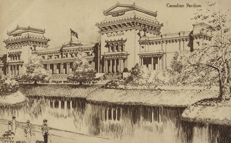 Pavilhão Canadense, Exposição do Império Britânico, Wembley, 1924 de Ernest Coffin