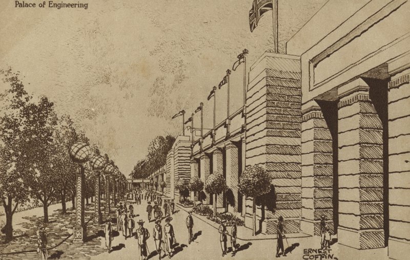 Palácio da Engenharia, Exposição do Império Britânico, Wembley, 1924 de Ernest Coffin