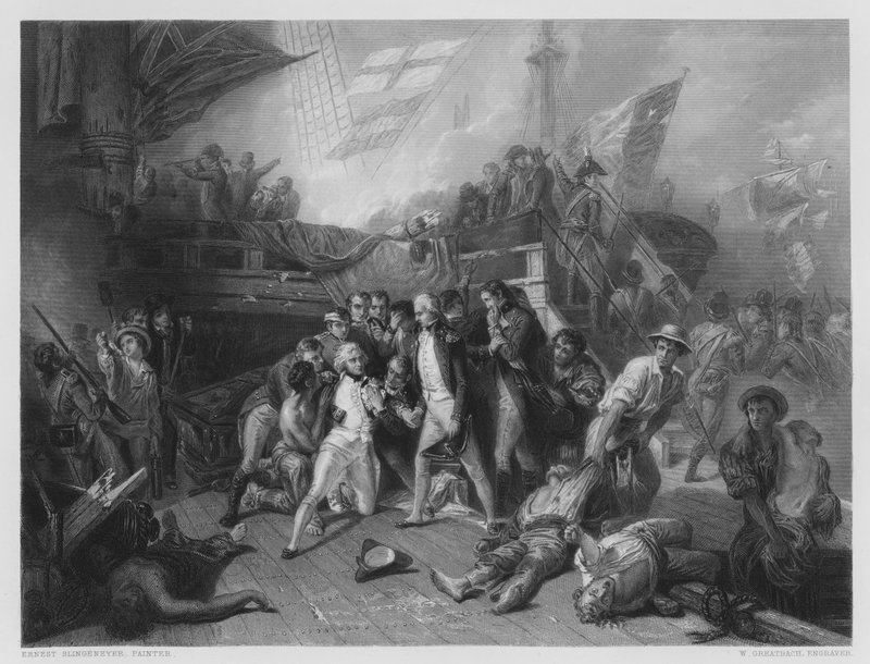 A Morte de Nelson (gravura) de Ernest (after) Slingeneyer