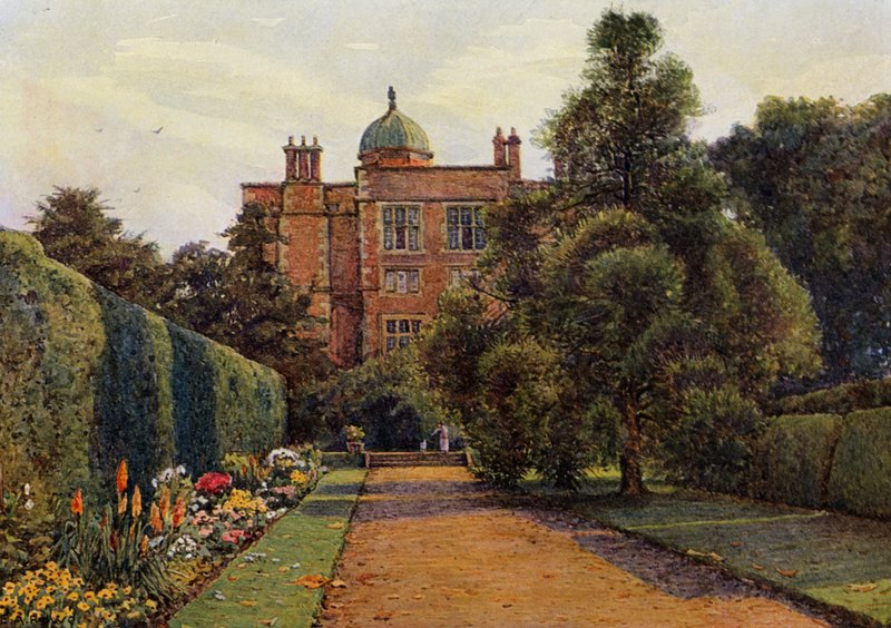 Doddington Hall, perto de Lincoln (lito colorido) de Ernest Arthur Rowe