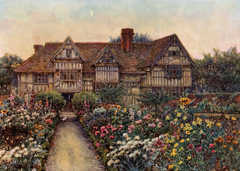 Rumwood Court, Langley, Kent (lito colorido) de Ernest Arthur Rowe