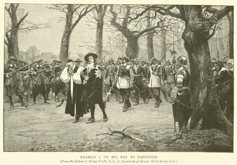 Carlos I a caminho da execução de Ernest Crofts
