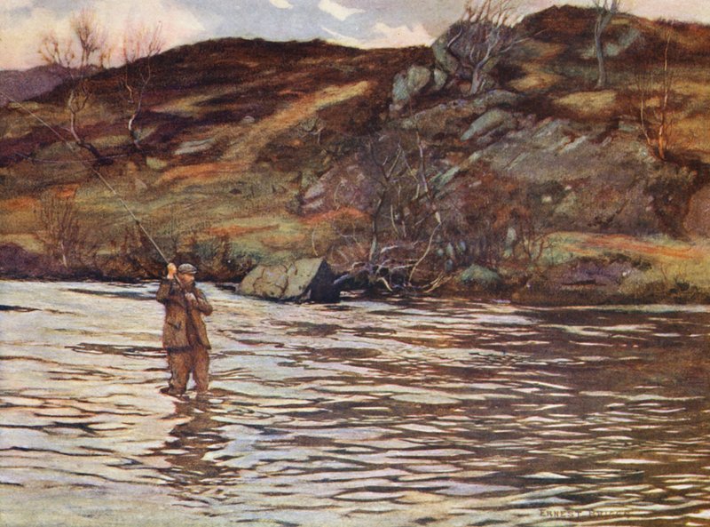 McNaughton de Luib, na piscina de dupla curvatura (litografia a cores) de Ernest Edward Briggs