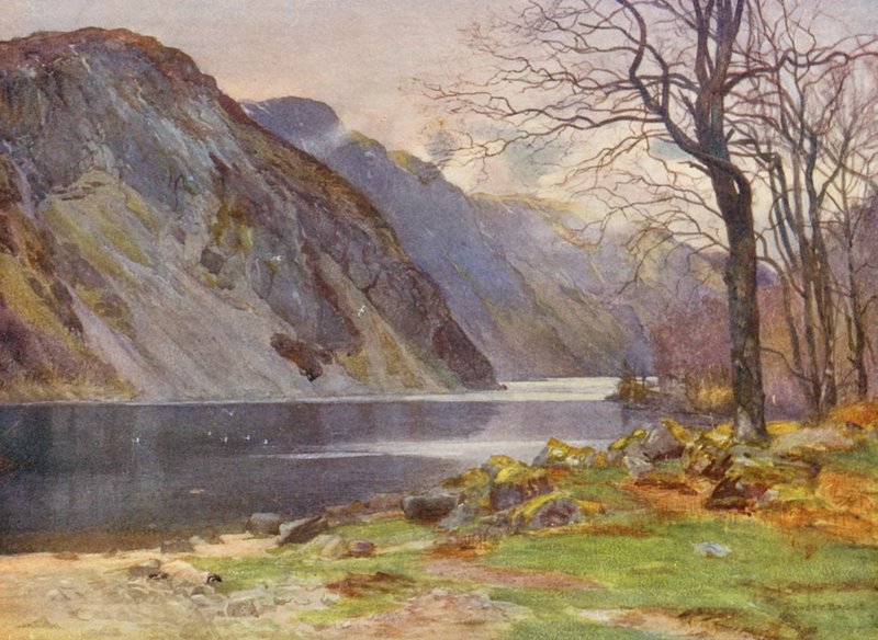 O desfiladeiro de Brander (litografia a cores) de Ernest Edward Briggs