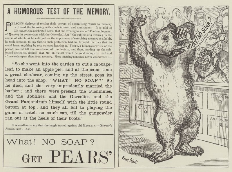 Propaganda, Sabonete Pêra de Ernest Henry Griset