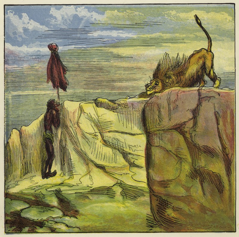 Caça ao Leão Ashanti de Ernest Henry Griset