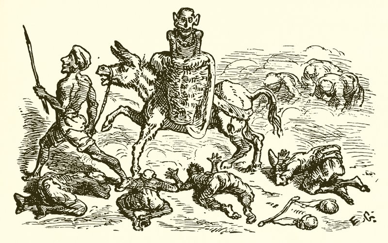O burro carregando um ídolo de Ernest Henry Griset