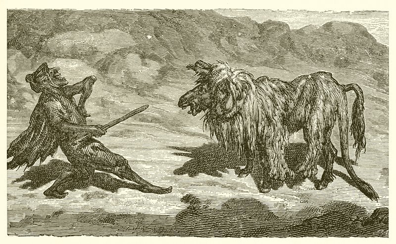 O burro na pele do leão de Ernest Henry Griset