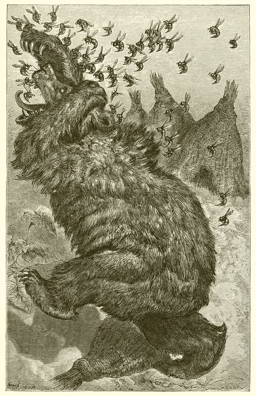 O Urso e as Colmeias de Ernest Henry Griset