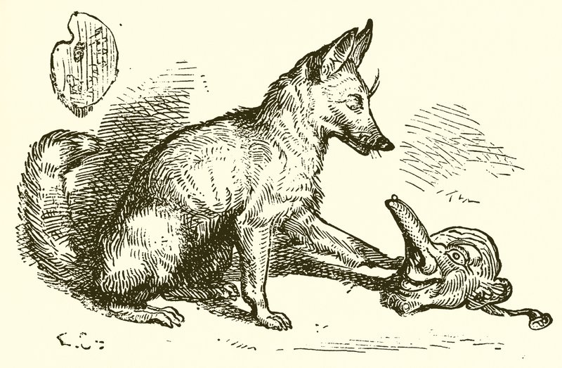 A raposa e a máscara de Ernest Henry Griset