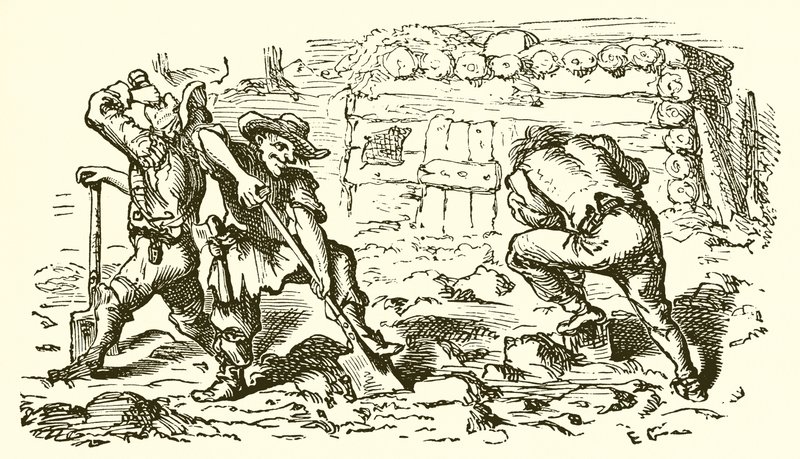 O lavrador e seus filhos de Ernest Henry Griset