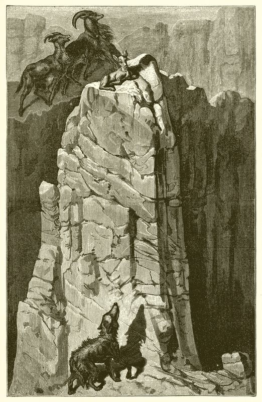 O garoto e o lobo de Ernest Henry Griset