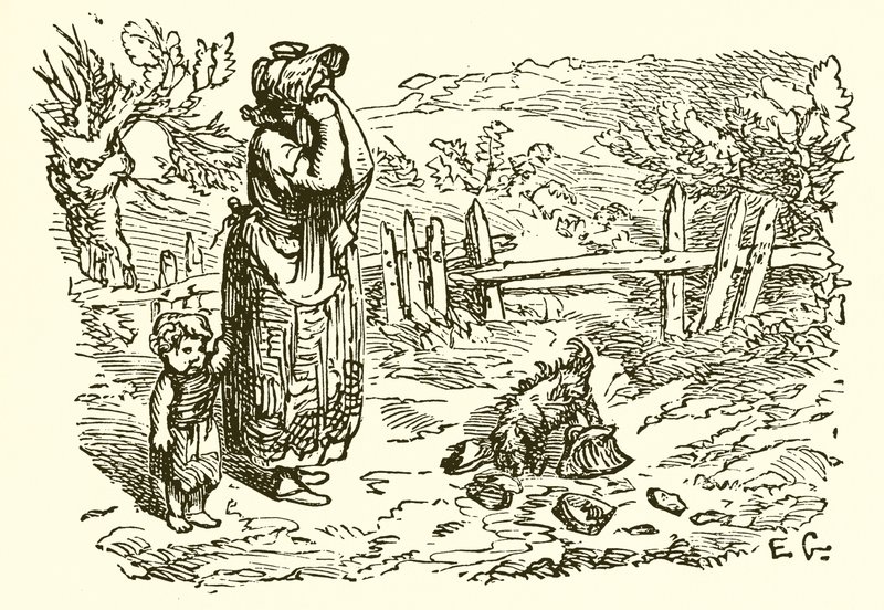 A empregada e o balde de leite de Ernest Henry Griset