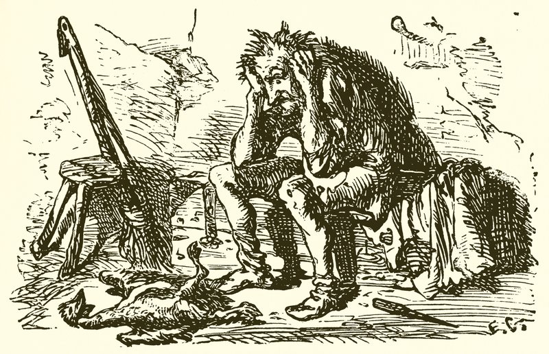O homem e seu ganso de Ernest Henry Griset