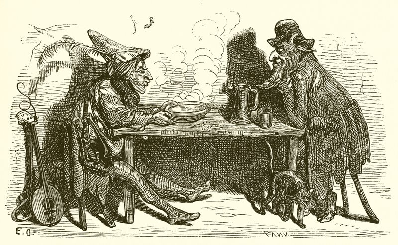 O sátiro e o viajante de Ernest Henry Griset