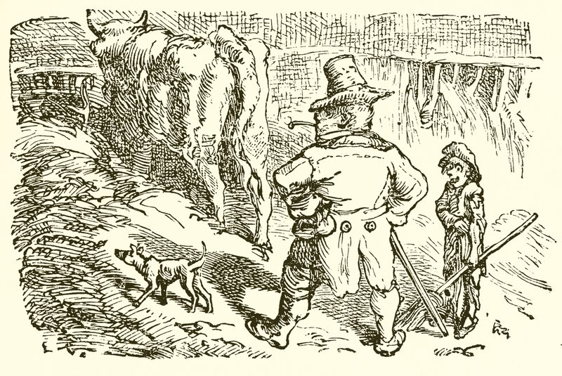 O veado no boi-stall de Ernest Henry Griset