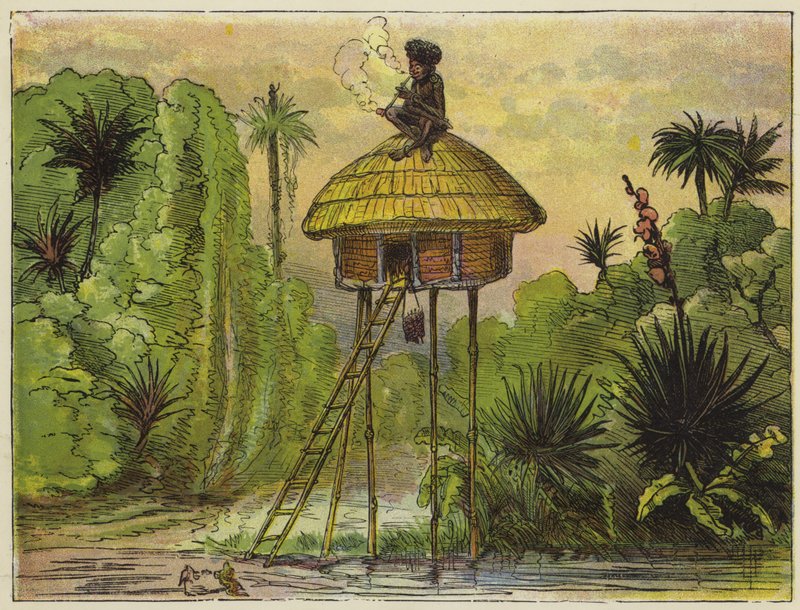 Este é o rei de Ashantee, empoleirado tão comicamente de Ernest Henry Griset