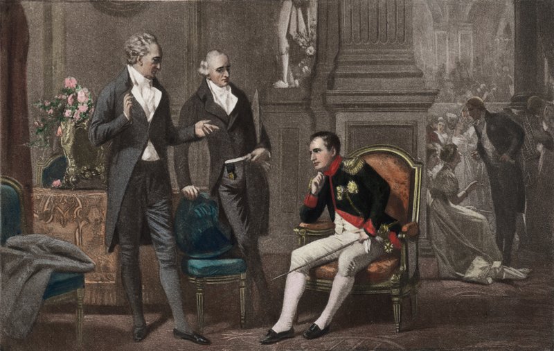 Napoleão, Goethe e Wieland (fotogravura a cores) de Ernest Hillemacher