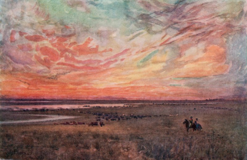 O Campo (cor litho) de Ernest William Christmas