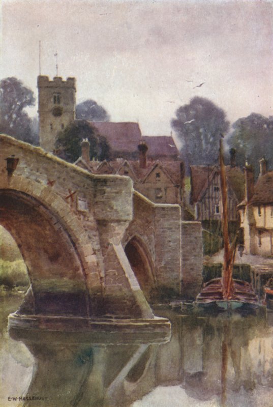 Aylesford (lito colorido) de Ernest William Haslehust