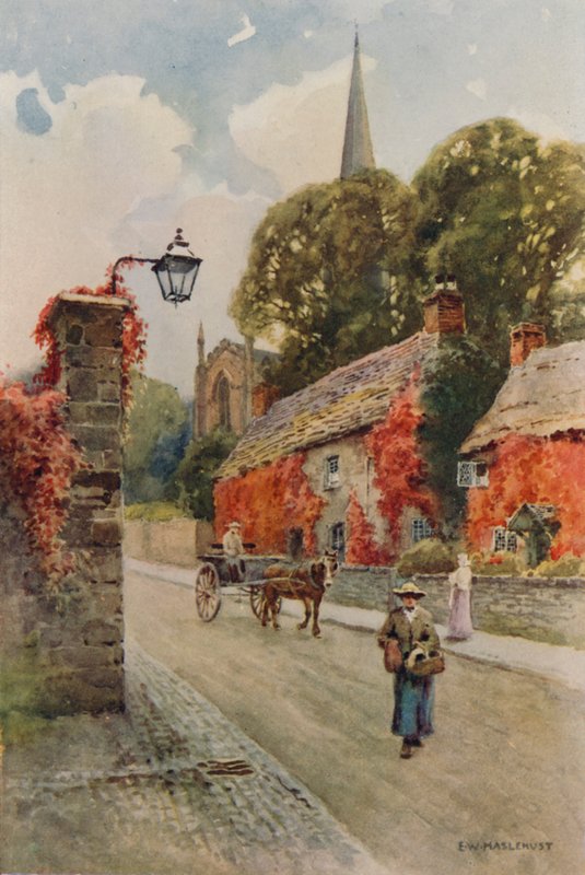 Bakewell, South Church Street (lito colorido) de Ernest William Haslehust