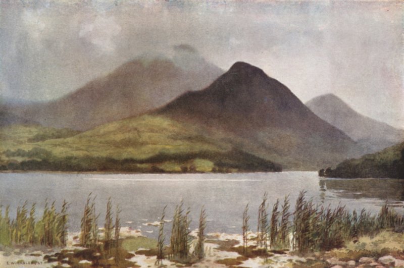Lago Bassenthwaite e Skiddaw (cor litho) de Ernest William Haslehust