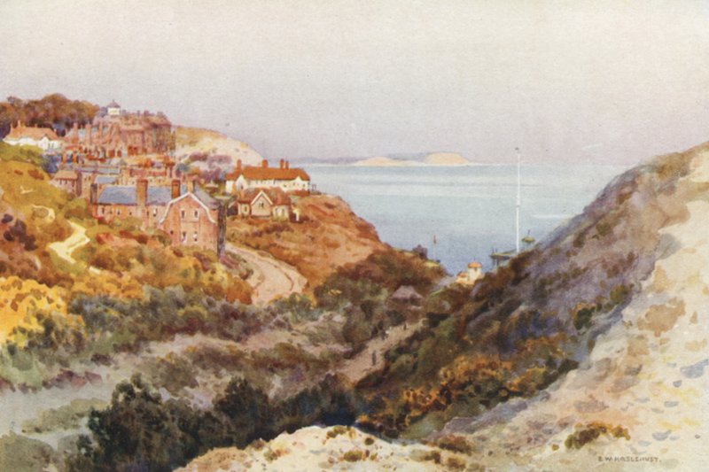 Boscombe Chine (lito colorido) de Ernest William Haslehust