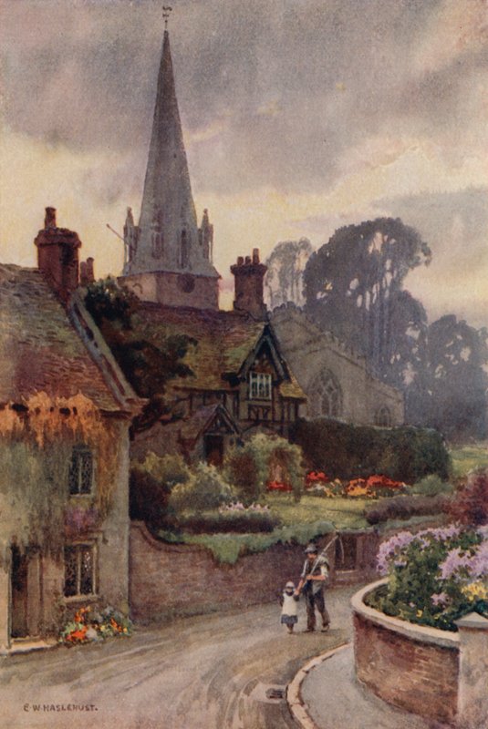 Edwinstowe (lito colorido) de Ernest William Haslehust