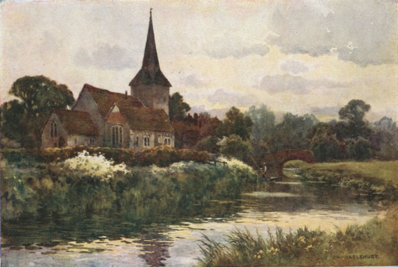 Fordwich (lito colorido) de Ernest William Haslehust