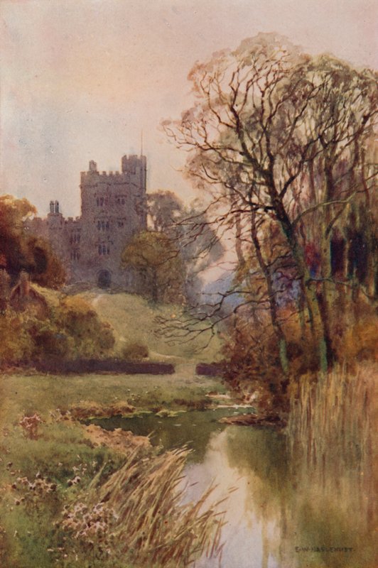 Haddon Hall (cor litho) de Ernest William Haslehust