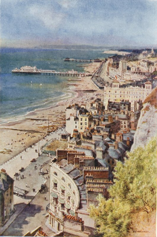 Hastings e St. Leonards do Castelo (lito a cores) de Ernest William Haslehust