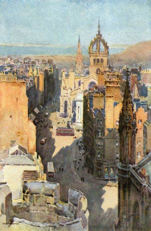 High Street (cor litho) de Ernest William Haslehust
