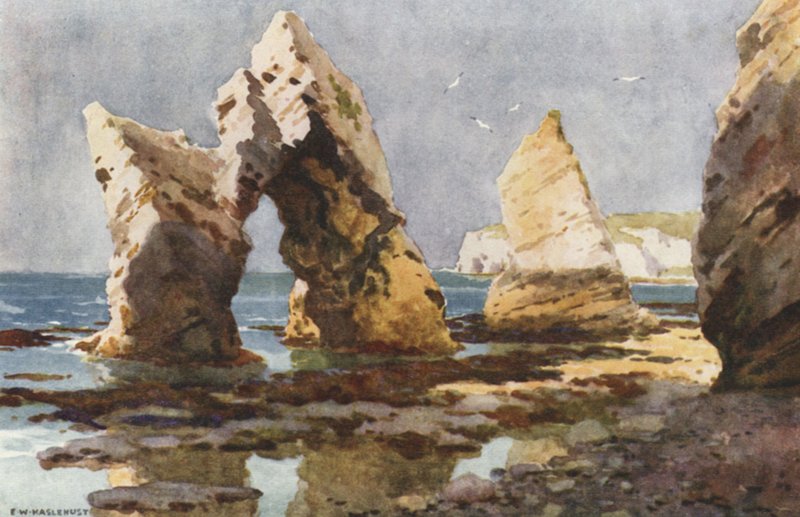 Em Baía de Água Doce (cor litho) de Ernest William Haslehust