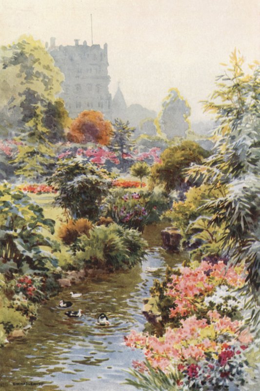 Nos Jardins Superiores, Bounemouth (cor litho) de Ernest William Haslehust