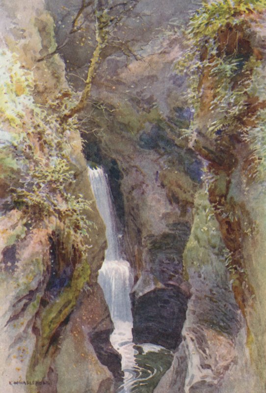 Lydford Gorge (cor litho) de Ernest William Haslehust