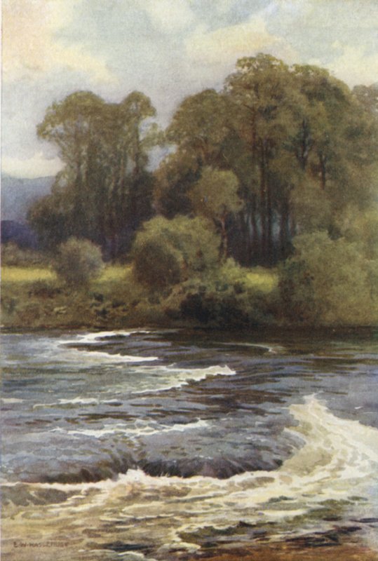 Monnington Falls (cor litho) de Ernest William Haslehust