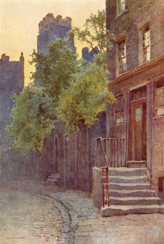 Old Barrack Yard, Belgravia (cor litho) de Ernest William Haslehust