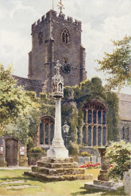 Igreja Paroquial, Folkestone (lito a cores) de Ernest William Haslehust
